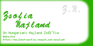 zsofia majland business card